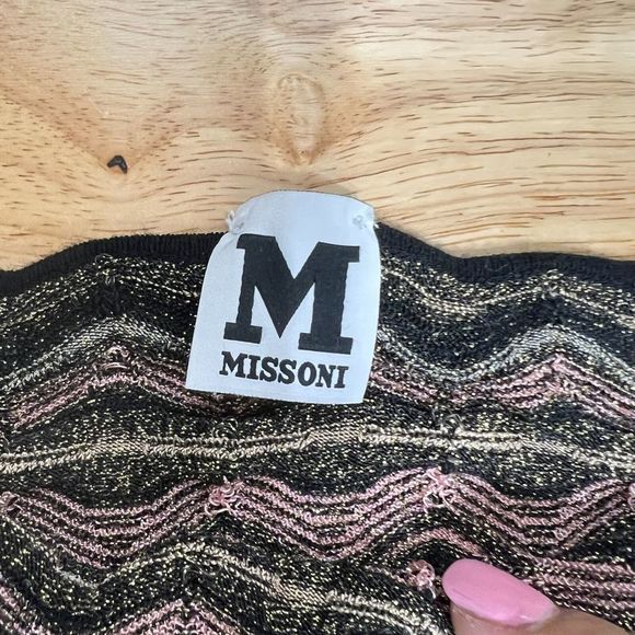 M Missoni Multicolor Patterned Lurex Knit Mini Tube Skirt IT 42 US 6 - Picture 4 of 7